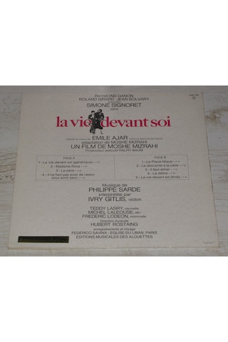 Philippe Sarde - La Vie Devant Soi - Soundtrack / 33 Lp Albüm