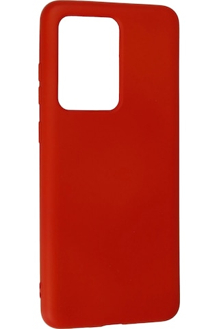 Newface Samsung Galaxy Uyumlu S20 Ultra Kılıf Nano İçi Kadife Silikon Glblseme - 48 - Kırmızı