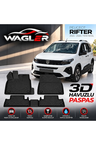 Wagler Peugeot Rifter Havuzlu Paspas 2019 Ve Sonrası