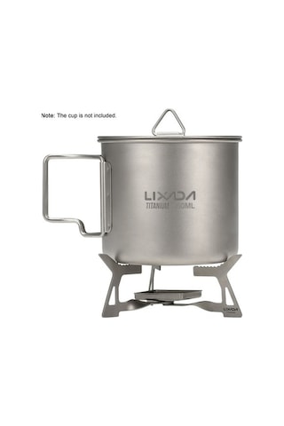 Bloomnest Lixada Katlanabilir Kamp Sobası Ultra Titanyum, 14g Hafif Gümüş Alkol, Td Gümüş Gümüş