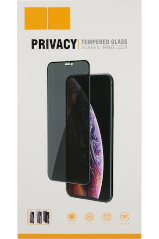 Apple Uyumlu iPhone 14 Plus Privacy Ön Koruma Temperli Hayalet Cam Ekran Koruyucu Siyah