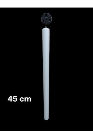 4 Adet Beyaz Boyalı Ahşap Konik 45 Cm Zigon,orta Sehpa,puf,komidi