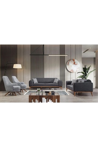 Rupon 3+3+1+1 Koltuk Takımı Antrasit