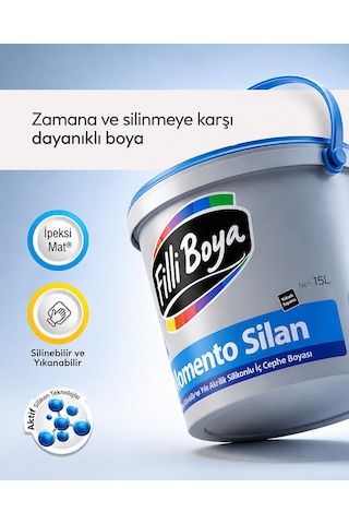 Momento Silan Filli Boya Tam Silinebilir Ve Yıkanabilir İç Cephe Boyası 15 L