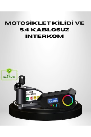 Motosiklet Ve Günlük Kullanım İçin Bluetooth Hoparlör Ve Disk Kilidi Seti Cn