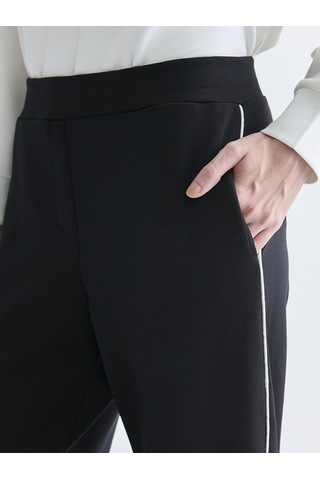Lcw Grace Siyah Beli Lastikli Modal Karışımlı Kadın Pantolon