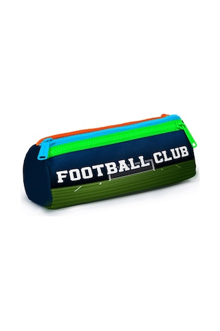 Coral High Kids Lacivert Futbol Desenli Üç Bölmeli Kalem Çantası 22095 Lacivert