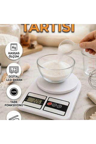 Dijital Mutfak Tartısı Gram Ve Ons Ölçüm Destekli Renkli
