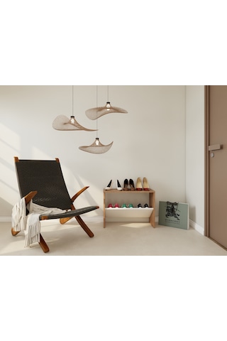 Erine Ayakkabı Dolabı Açık Kahverengi