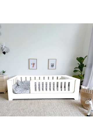 Markaawm Zambak Montessori Karyola Çocuk Ve Bebek Beşik Beyaz