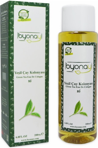 Byonay 80 Derece Yeşil Çay Kolonyası Pet Şişe 200 ML x 3
