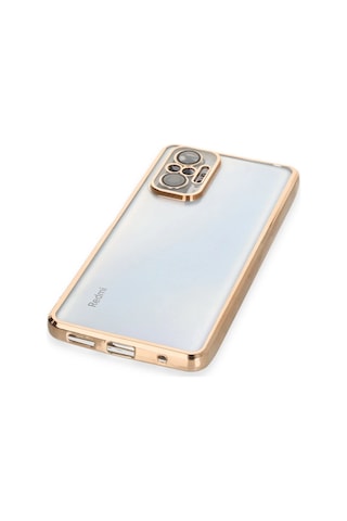 Uryport Xiaomi Redmi Note 10 Pro Kılıf Razer Lensli Silikon - Gold Çok Renkli