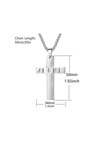 Paslanmaz Çelik Haç İncil Kolye İlk Komünyon Vaftiz Spor Takıları Siyah