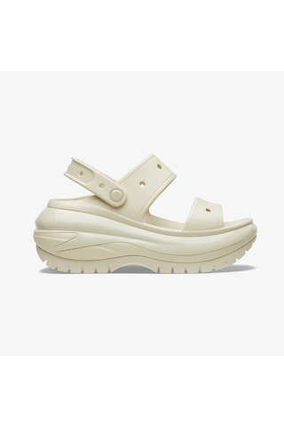 Crocs Classic Mega Crush Kadın Krem Sandalet Düz 207989 Krem