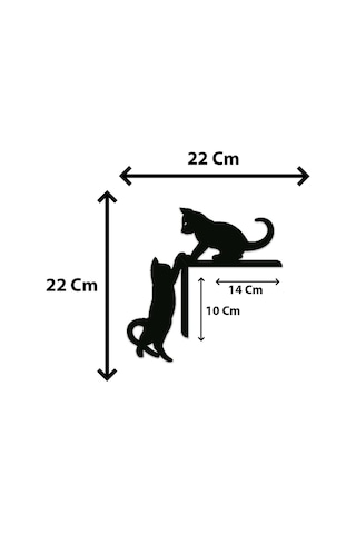 Kedi Kapı Pervaz Süsü Duvar Süsü Sol Köşe