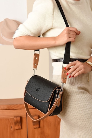 Just Polo Yeni Sezon Kolon Askılı 4 Bölmeli Kadın Omuz Çantası Ve Cüzdan Kombini Pbu217402 Siyah-taba Siyah - Taba