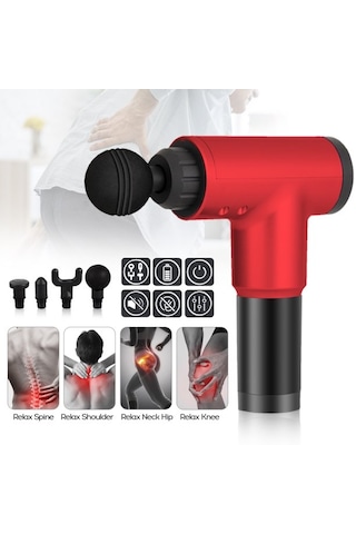 Kas Rahatlatıcı Şarjlı 4 Başlıklı Darbeli Titreşimli 5256 Çok Renkli