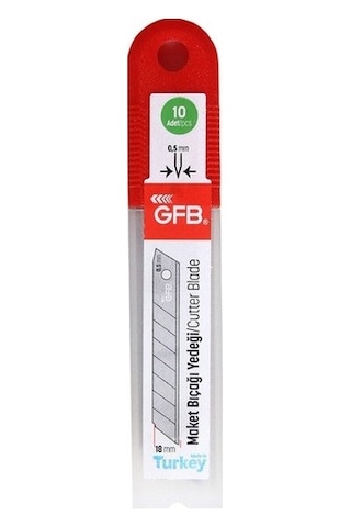 Maket Bıçağı Yedeği 7 Kırımlı 18x05 Mm