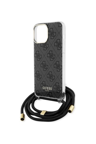 Apple Uyumlu iPhone 15 Pro Max Kılıf Guess Lisanslı Çapraz Kordon 4g Desenli Kapak