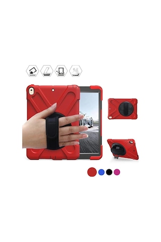 Apple iPad Uyumlu, Pro 10.5 3 Katmanlı Standlı Zırh Kılıf/shockproof Case- 5775