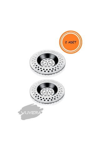 Wuvera Paslanmaz Çelik Lavabo Gider Süzgeci 2'li Set