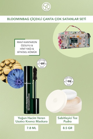 Yves Rocher Bloominbag Çiçekli Çanta Seti-toz Pudra 8.5 G & Maskara 7.8 Ml