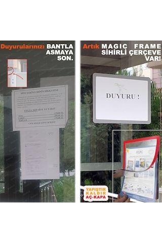 Site Yönetimi Apartman Asansör Esnek Duyuru Panosu A4