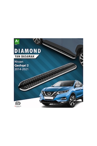 S-dizayn Nissan Qashqai 2 Diamond Krom Yan Basamak 173 Cm 2014-2021