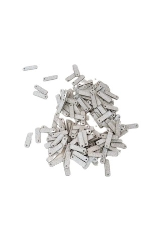 Jenerik Mat Beyaz 15 X 5 Mm Dantel Oya Yazma Halhal Abiye Lazer Kesim Pul 1000 Adet / 40 Gram