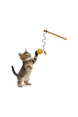 Kedi Oltası - Dawcat - İp Yumağı - Bej