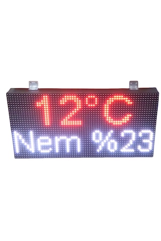 32x64cm P10 Rgb Led Saat Tarih Sıcaklık Nem Göstergesi 32x64cm P10 Rgb Led Saat Tarih Sıcaklık Nem Göstergesi
