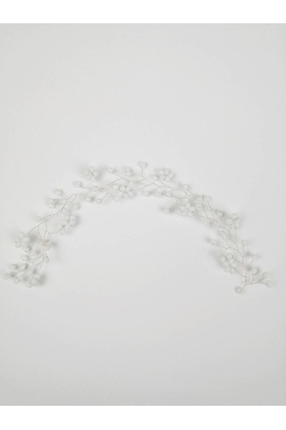 FdayAksesuar Beyaz Kristal Taşlı Saç Ve Türban Aksesuarı FRDY31334