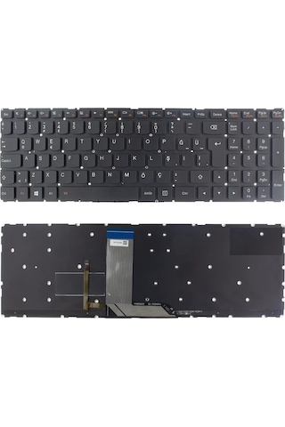 Işıklı, Notebook Klavye - Lenovo Ideapad 700-15ısk Type 80ru Muadili İle Uyumlu