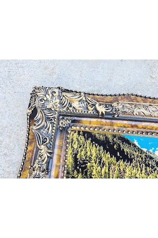 Vadiye Bakış Adlı İran Tebriz Halı Tablo 123x73cm - Duvar Halı Kilim Tablo