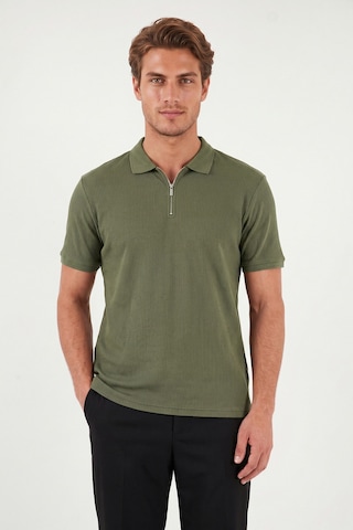 Buratti Pamuklu Regular Fit Fermuarlı Erkek Polo Yaka T Shirt 5902738 Haki