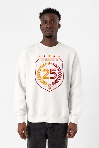 25 Şampiyonluk Yine Biz Beyaz Erkek 2ip Sweatshirt Beyaz