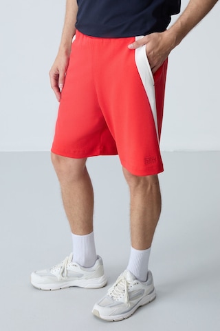 Tommy Life Fiesta Pamuklu Kalın Yumuşak Dokulu Standart Fit Basic Erkek Şort - 81280 Kırmızı