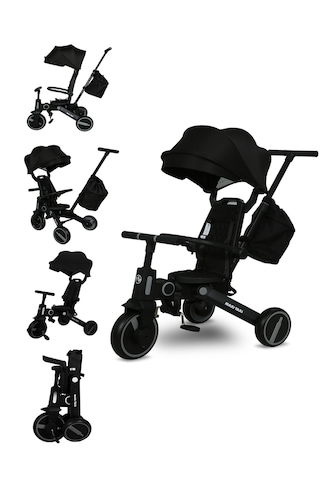 F5 Ebeveyn Kontrollü Çift Yönlü Katlanabilir Bisiklet Siyah