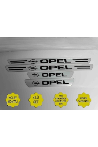 Opel Astra İle Uyumlu Kapı Eşiği Koruyucu Ön - Arka 4'lü Set