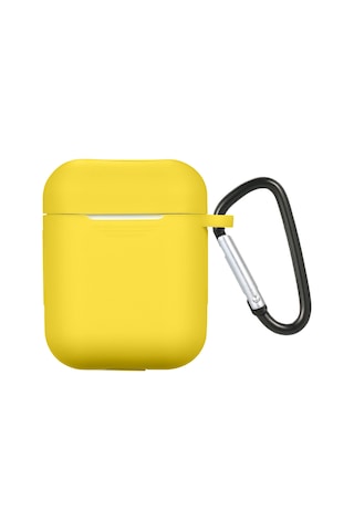Honmex İ-12 Kablosuz Kulaklık İçin Silikon Korumalı Kılıf, Askı İle, Sarı Renk Sarı