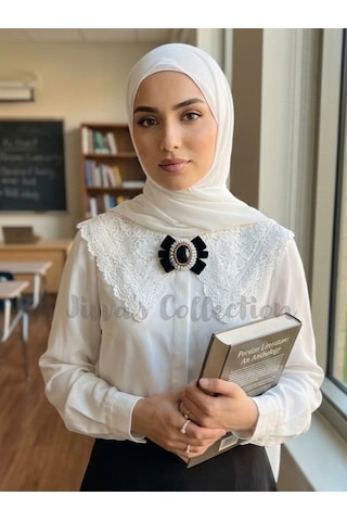 Prestij Serisi El Yapımı Siyah Taşlı Kadife Broş. Özel Tasarım