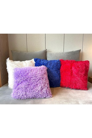 Monyee Yumuşak Puluş Kumaş Yastık Kılıfı - 2 Adet, 43x43 Cm, Isı Verici, Yumuşak, Ev Dekorasyonu, Koltuk/yatak Uyumlu Diğer