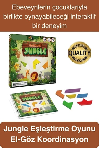 Jungle Eşleştirme Dikkat Oyunu El Beceri Temel Motor Gelişim Öğretici Eğitici Kutulu Zeka Oyunu