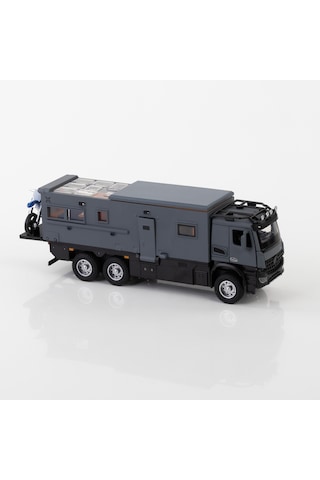 Metal Sesli Işıklı Çek Bırak Özellikli 30 Cm Motokaravan Seti Siyah