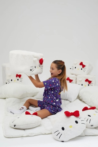 Hello Kitty Kız Çocuk Kısa Kollu Şortlu Pamuklu Pijama Takımı Renklı