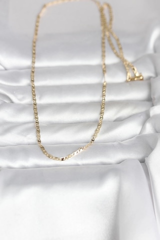 Mey Najmaddin Cm 14k Gold Renk Yassı Zincir Model 60 Cm Kadın Kolye Najmaddin Altın