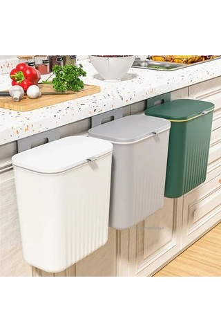 Maoyaya 9l Duvara Monte Çöp Tenekesi Ev Çöp Kutusu Asılı Banyo Çöp Çok Renkli, Pratik Tasarım Çok Renkli