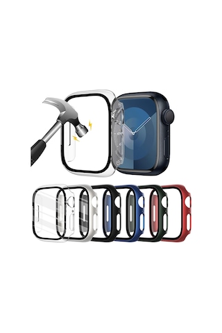 Apple Watch Ekran Koruyucu 41mm Serisi 9 8 7 İle Uyumlu 6'lı Paket, İwatch 41mm Serisi 9 8 7 Erkek Kadın 41mm İçin Sert Pc Tampon Spor Kılıfı Çok Renkli