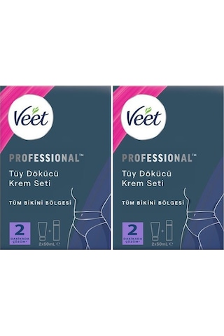 Veet Professional Bikini Bölgesi Tüy Dökücü Krem Seti 4 x 50 ML