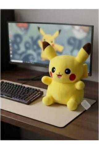 Pòkemon Pikachu Peluş Sevimli Oyuncak Büyük Boy 35 Cm Sarı